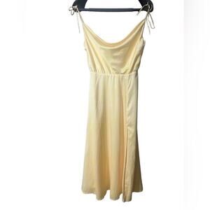 ALAMOUR THE LABEL ELEGANT SPAGHETTI STRAP SIDE SLIT EVENT WEDDING DRESS SZ XS‎